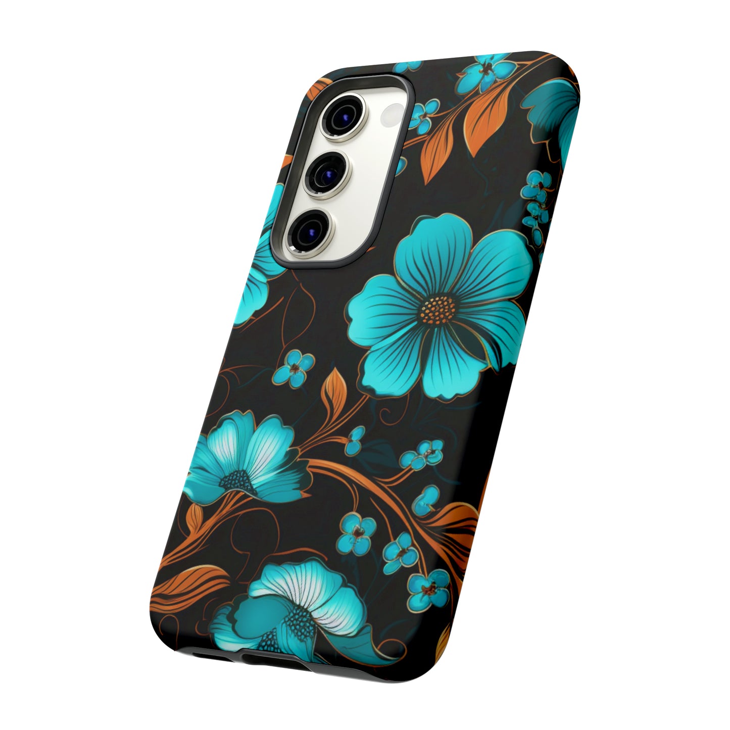 Turquoise Floral phone case