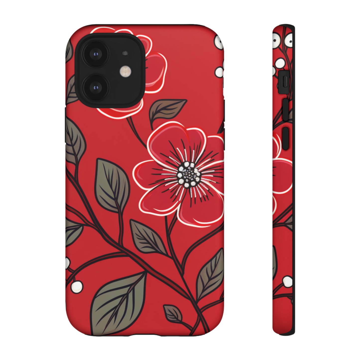 Red Floral phone case