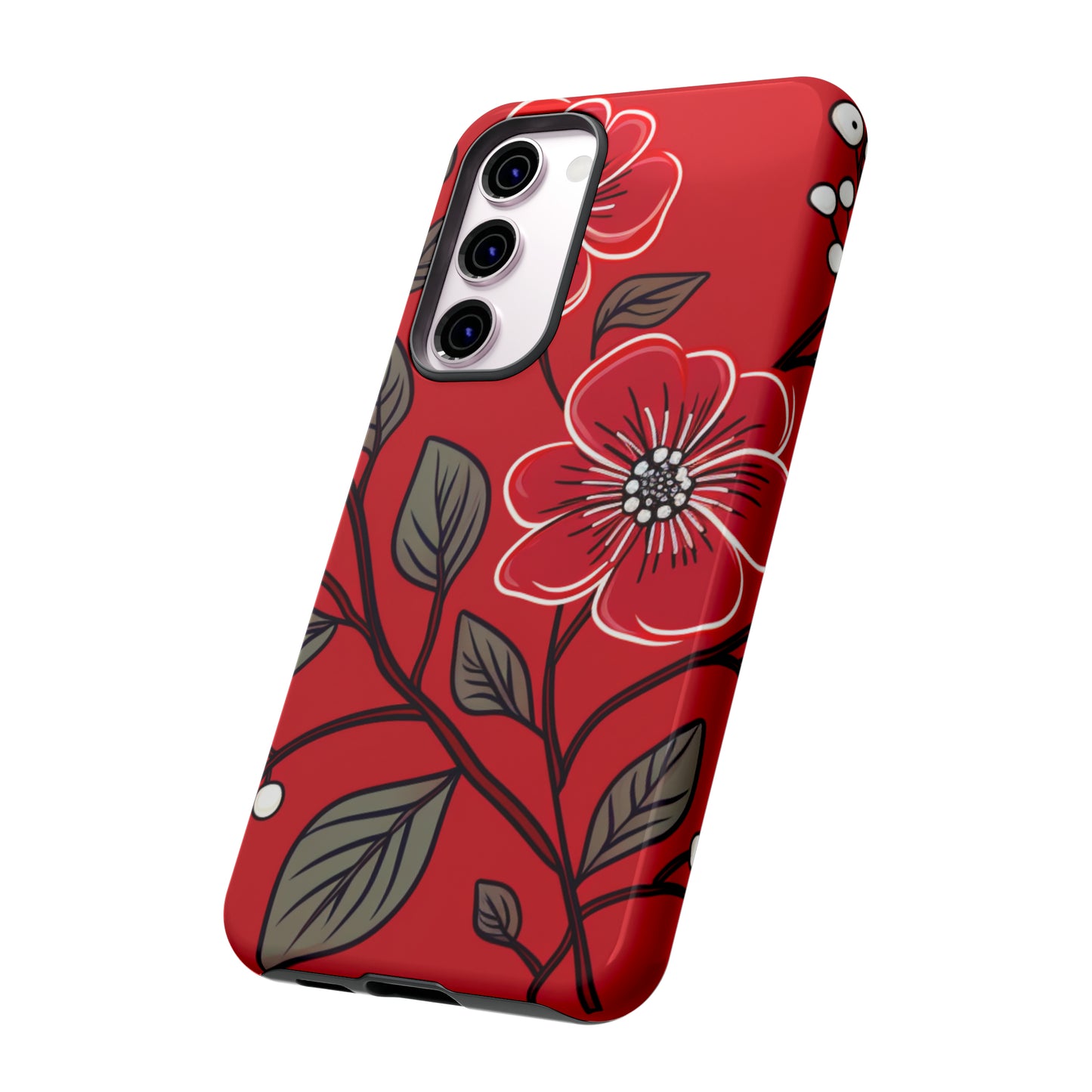 Red Floral phone case