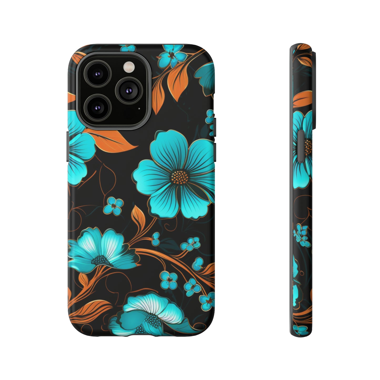 Turquoise Floral phone case