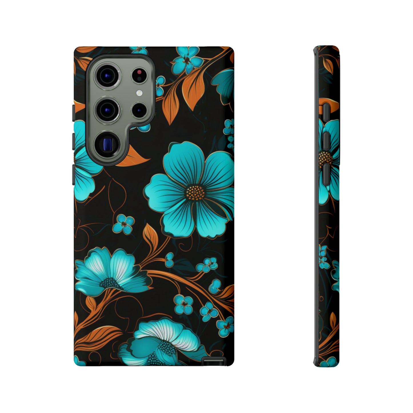 Turquoise Floral phone case