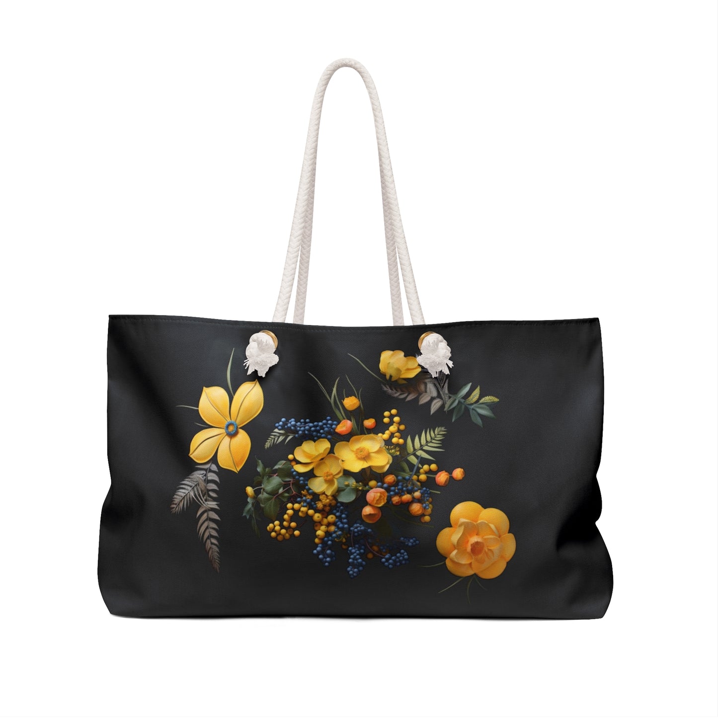 Yellow Floral Weekender Bag