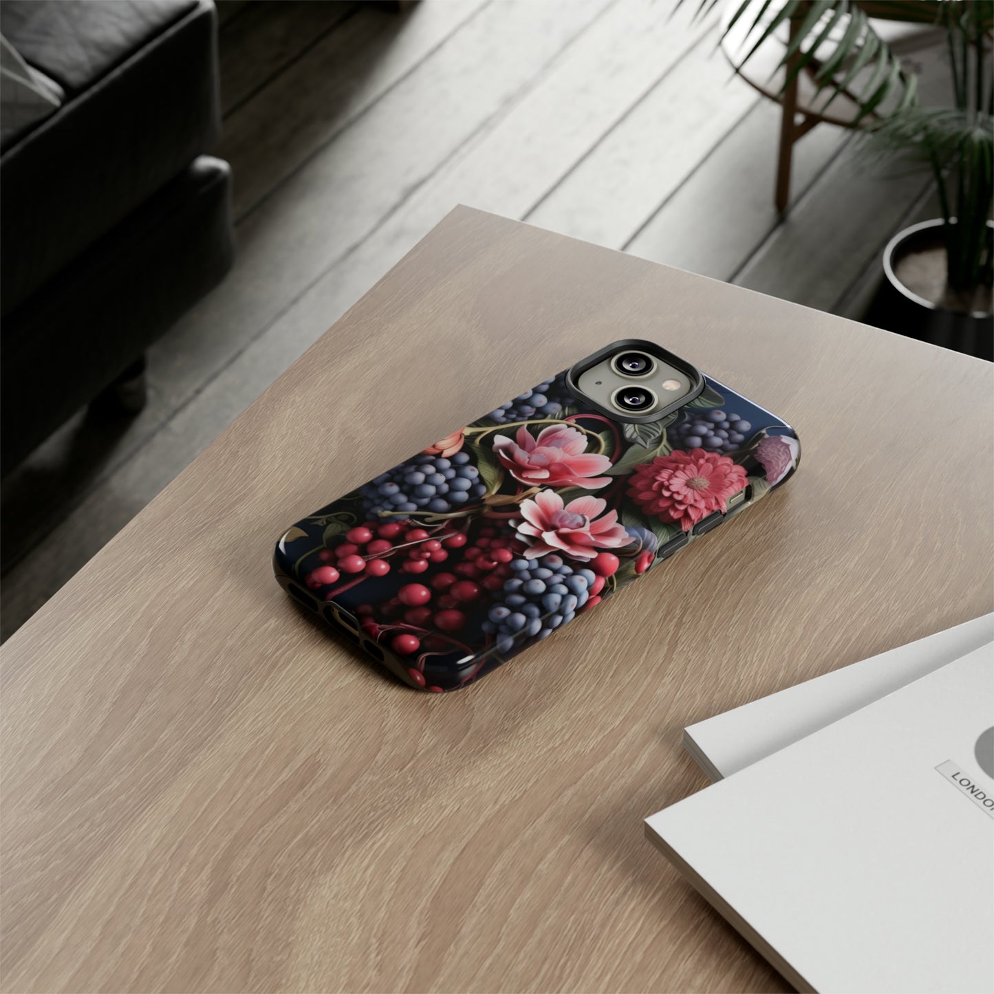 Berries and Floral phone case