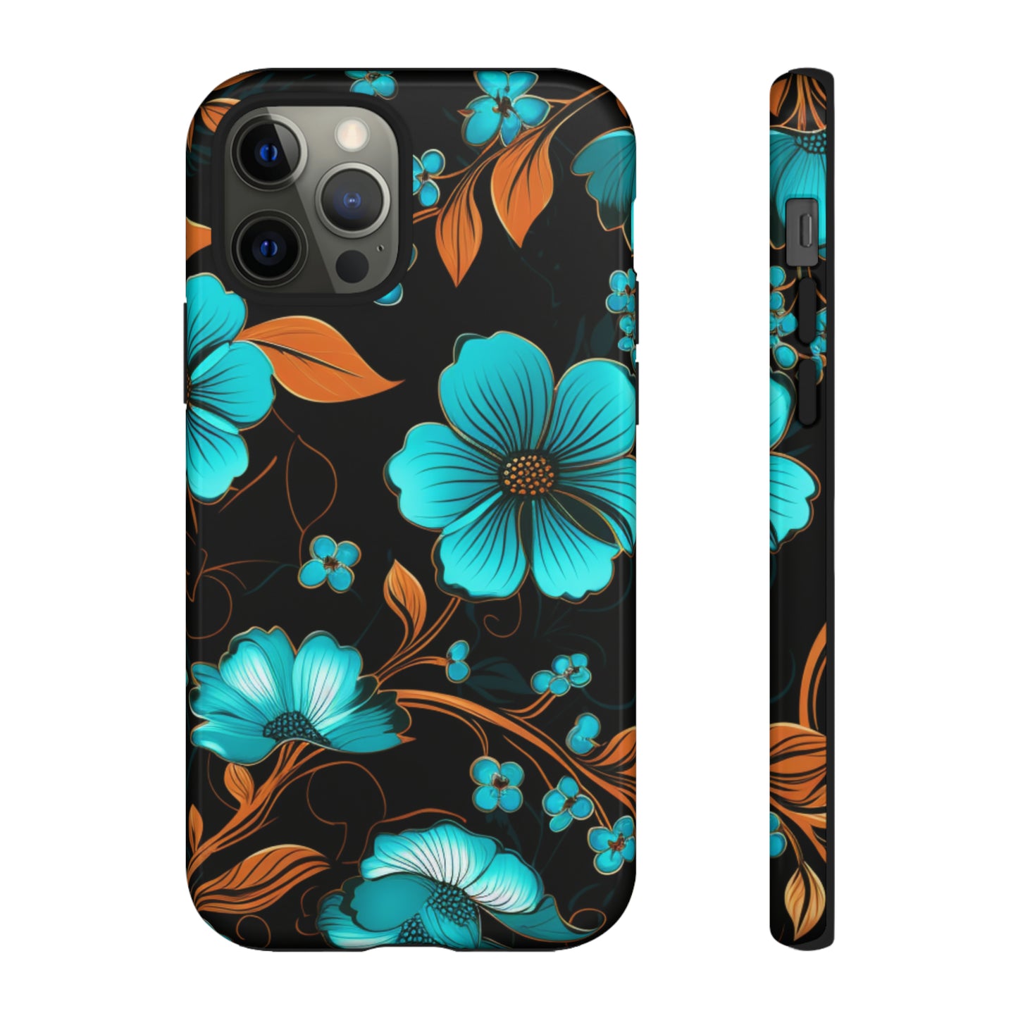 Turquoise Floral phone case