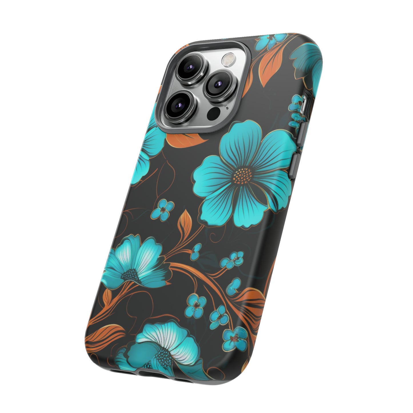 Turquoise Floral phone case