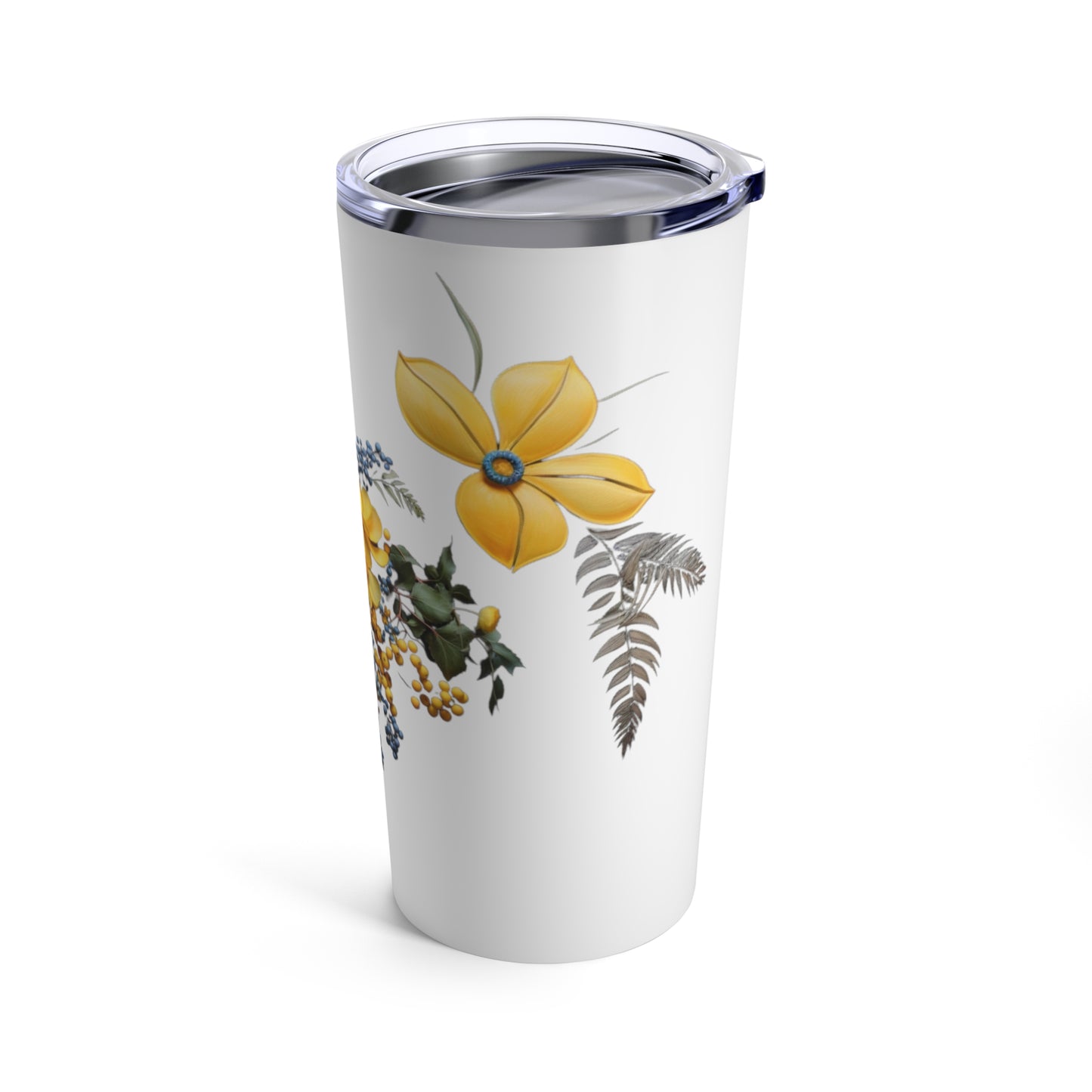 Yellow Floral Tumbler 20oz