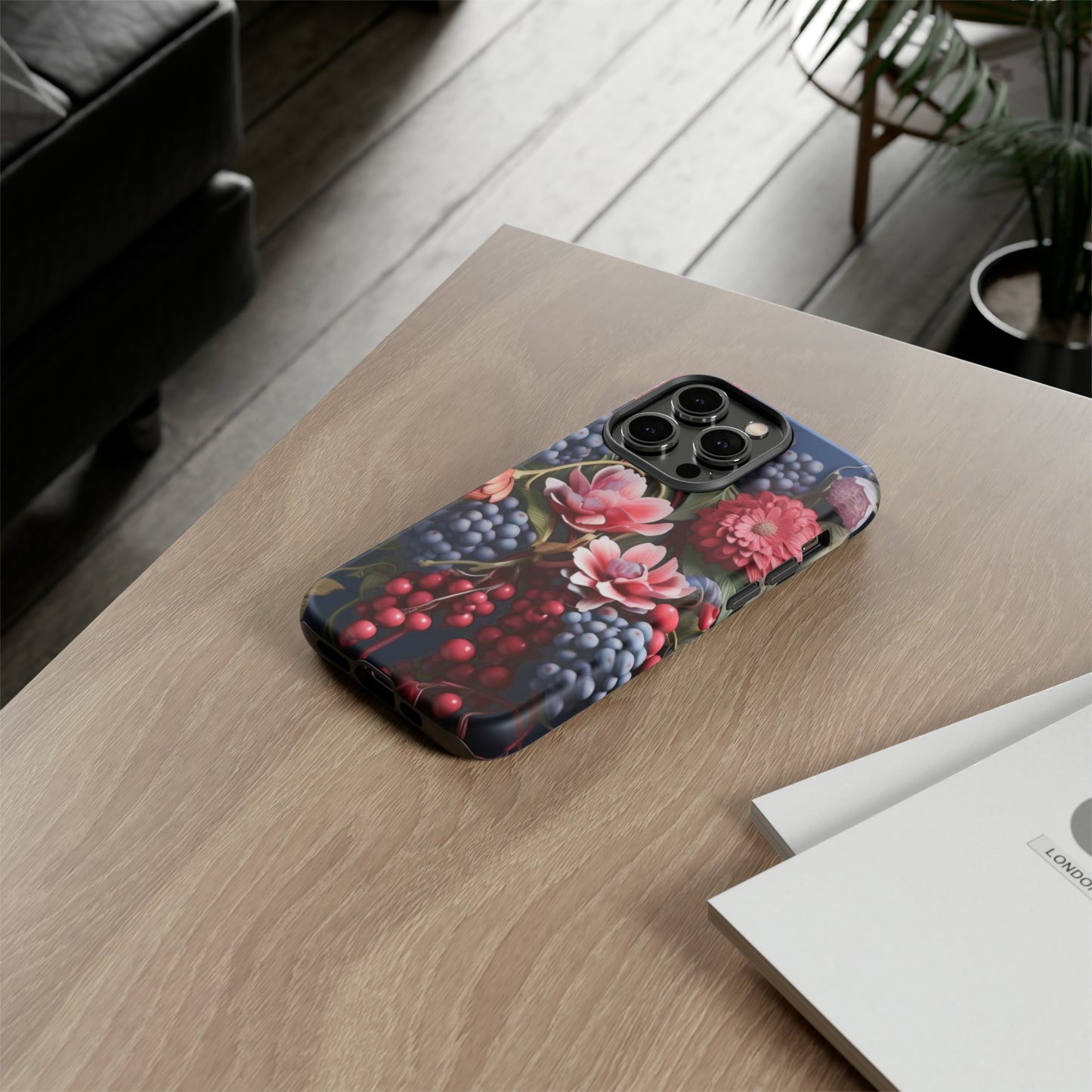 Berries and Floral phone case