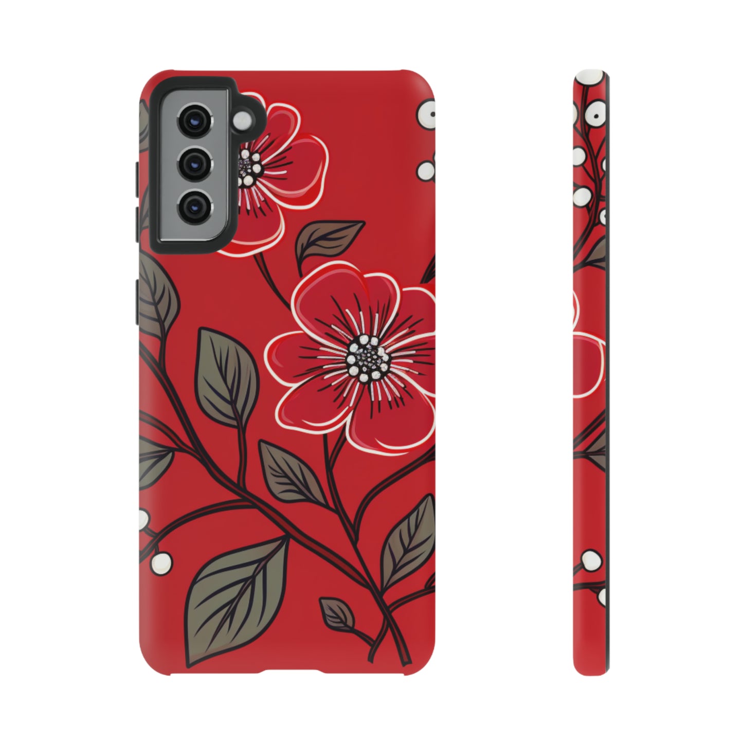 Red Floral phone case