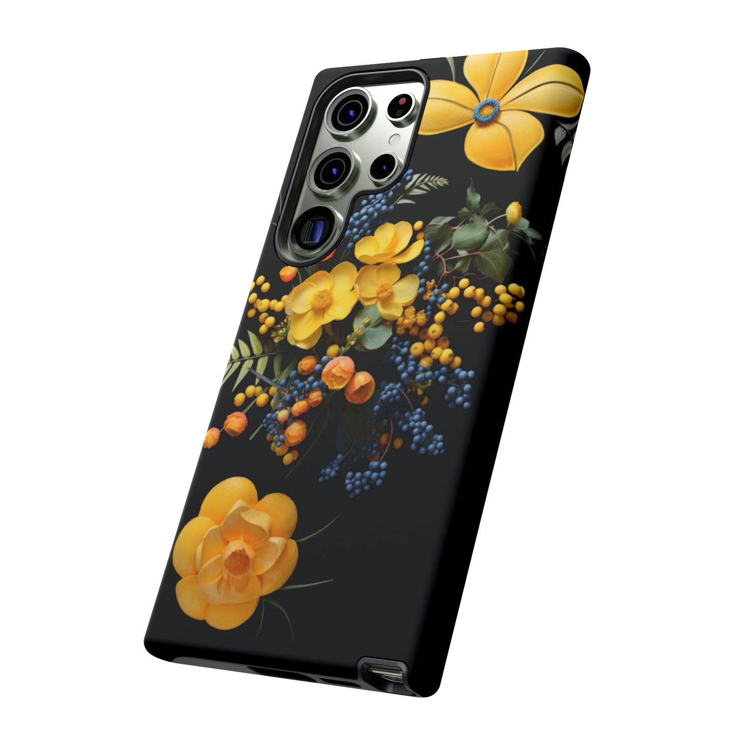 Yellow floral phone case