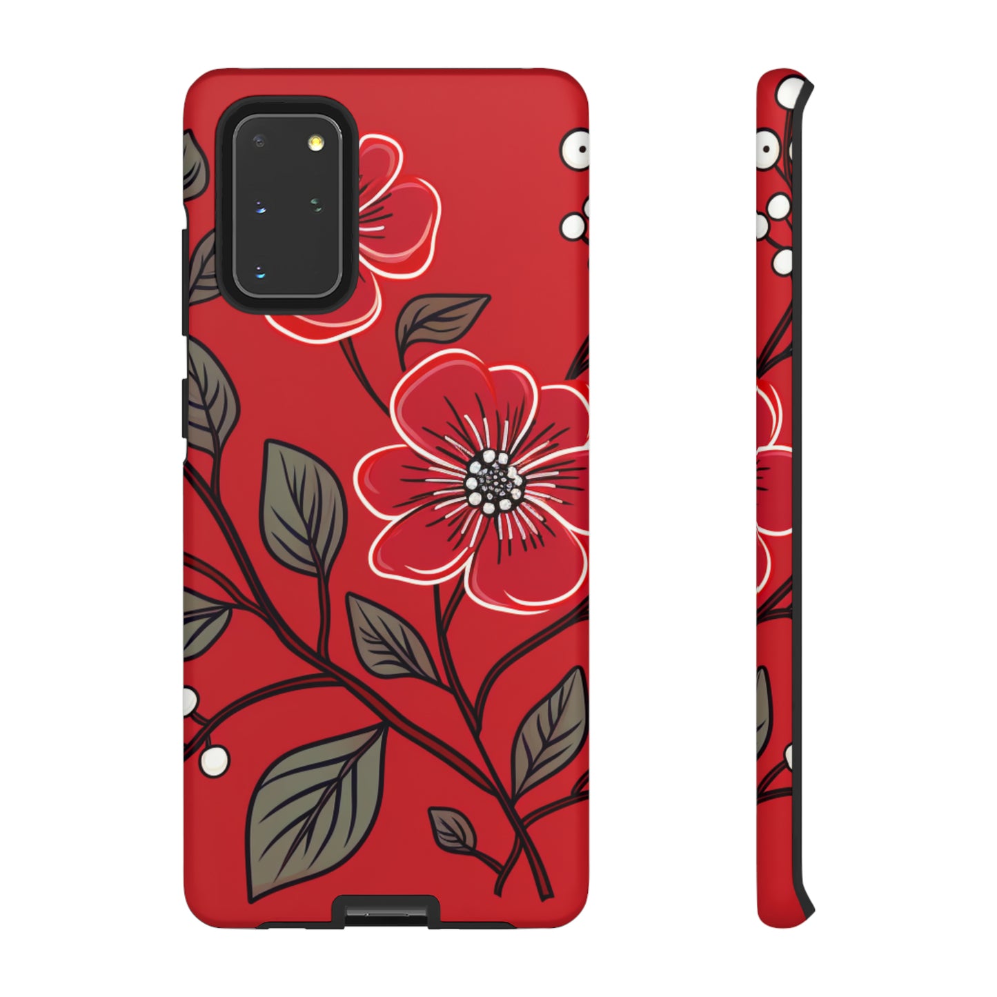 Red Floral phone case