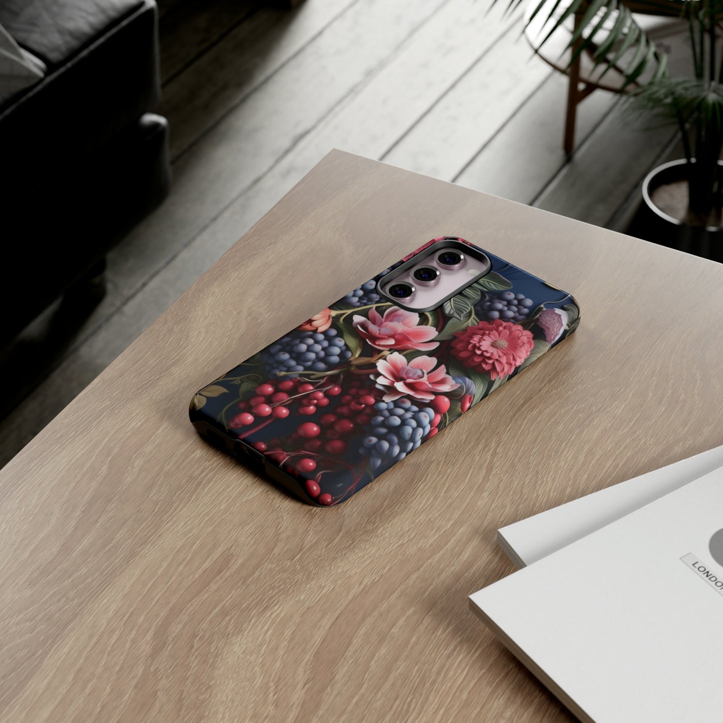 Berries and Floral phone case