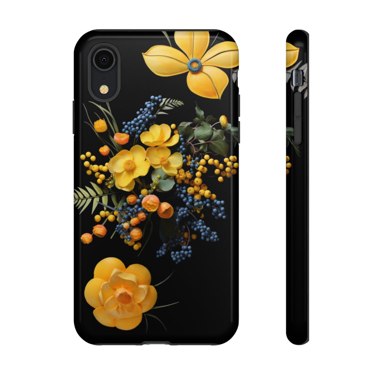 Yellow floral phone case