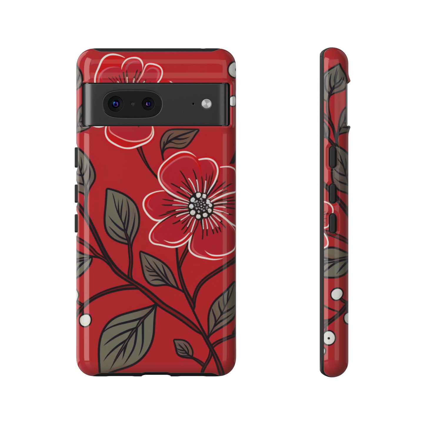 Red Floral phone case