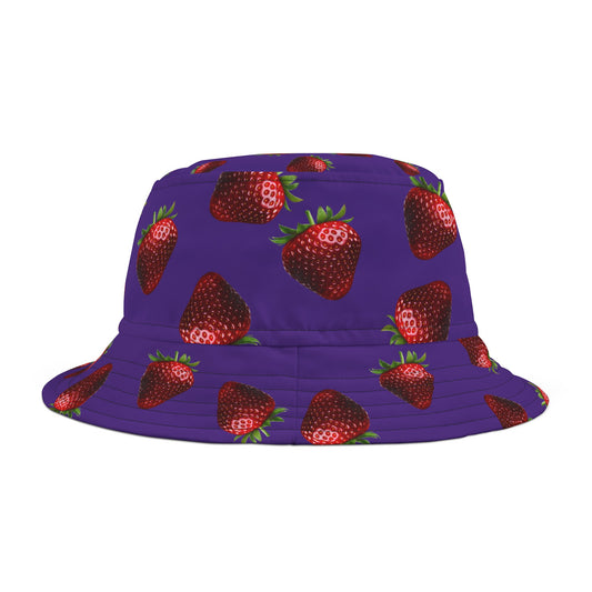 Purple Strawberry Bucket Hat