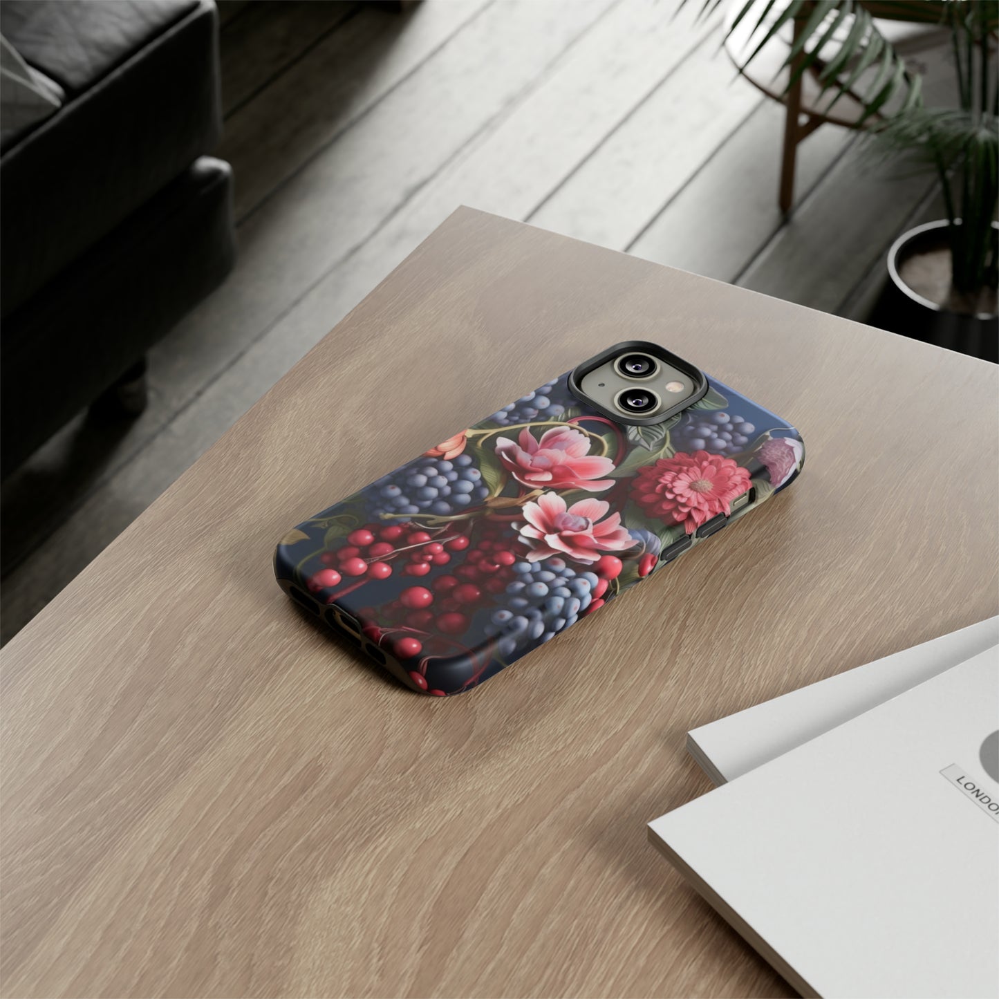 Berries and Floral phone case