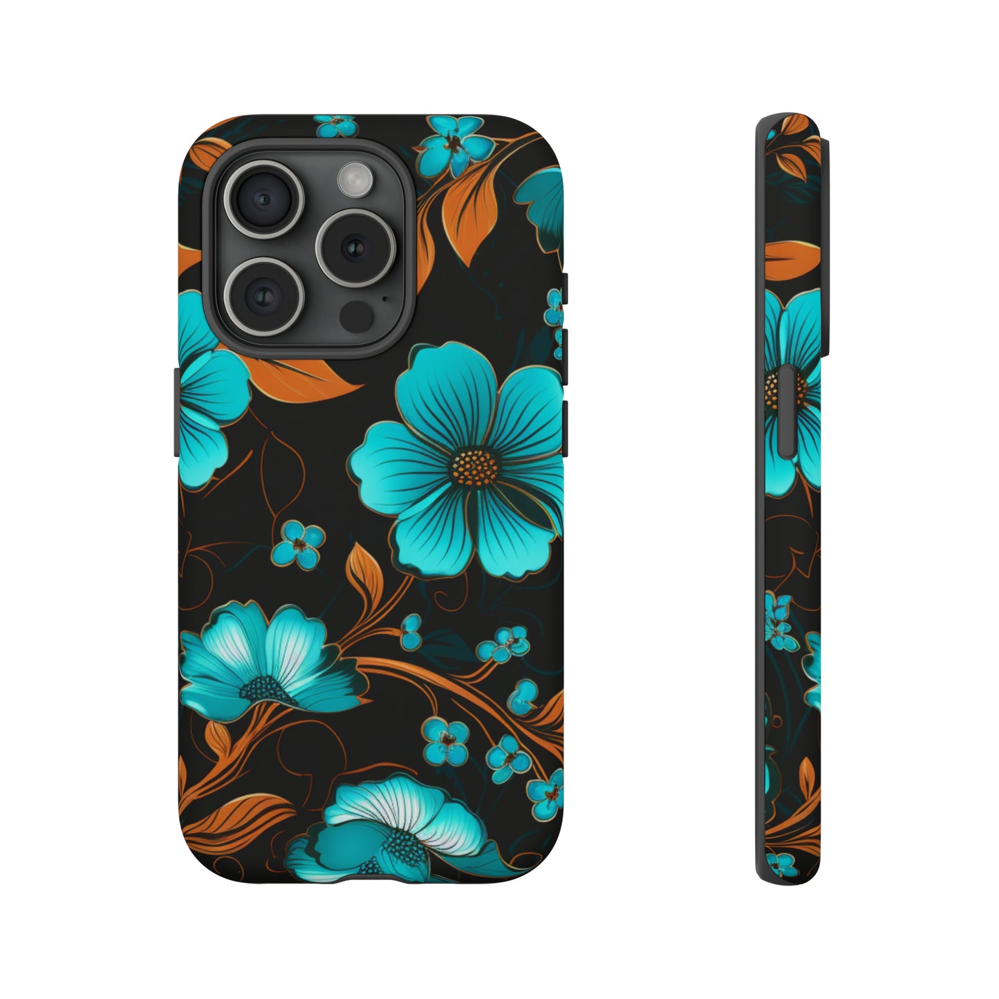 Turquoise Floral phone case