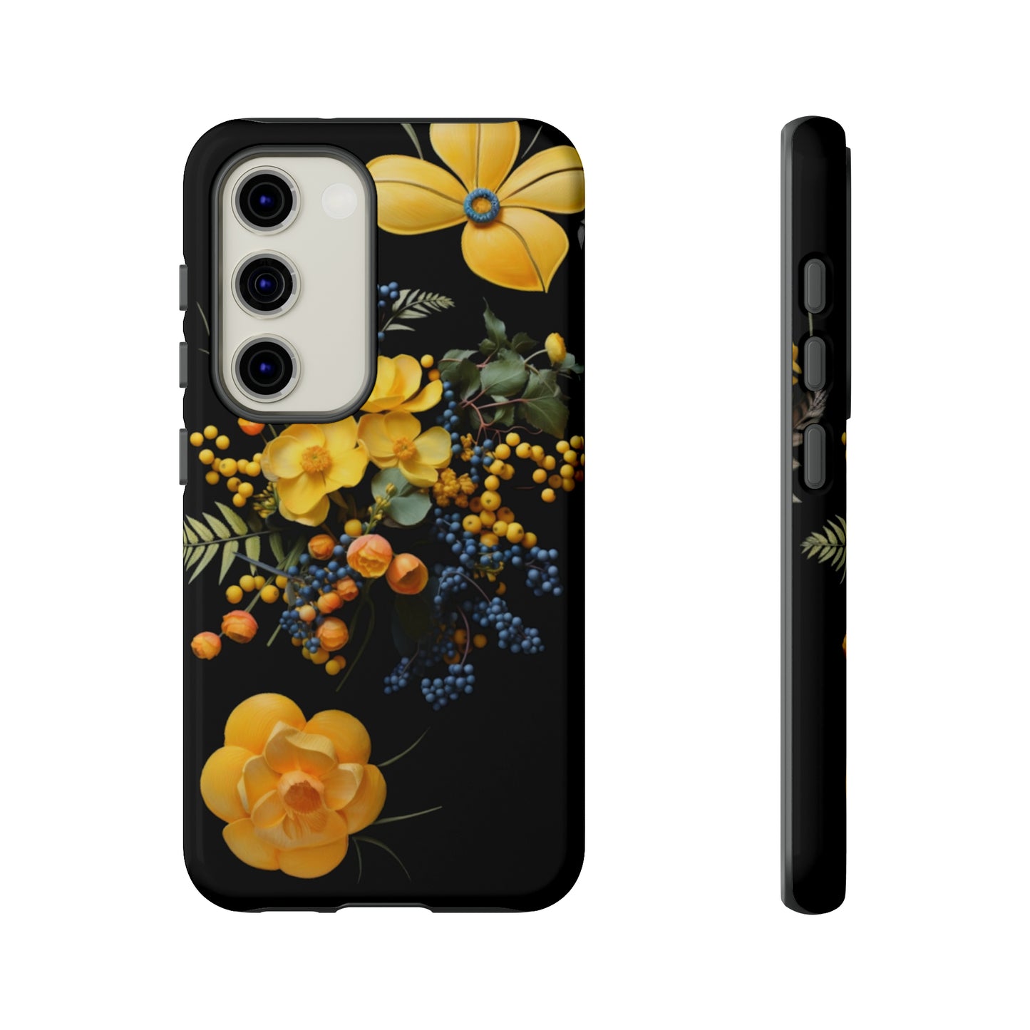 Yellow floral phone case