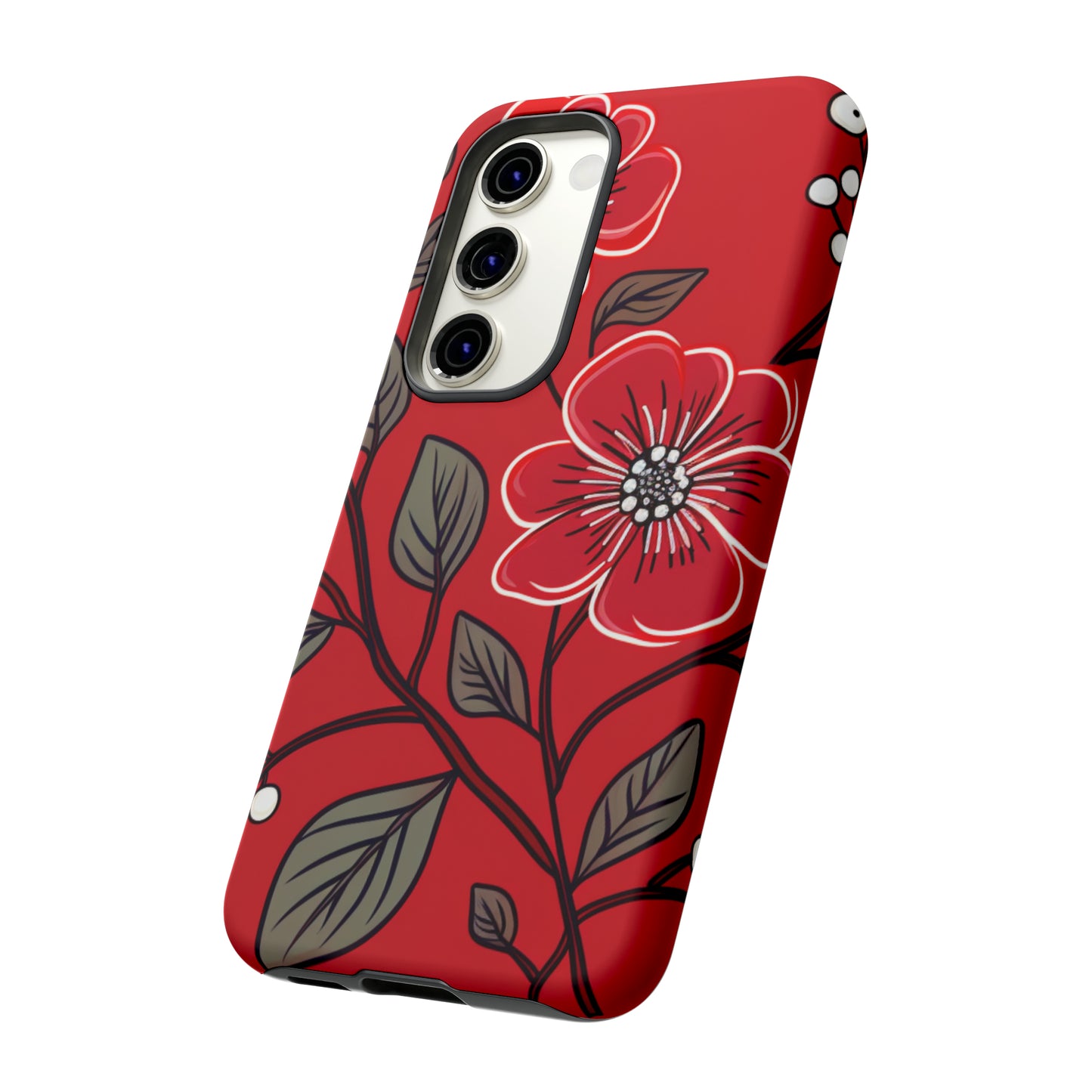 Red Floral phone case