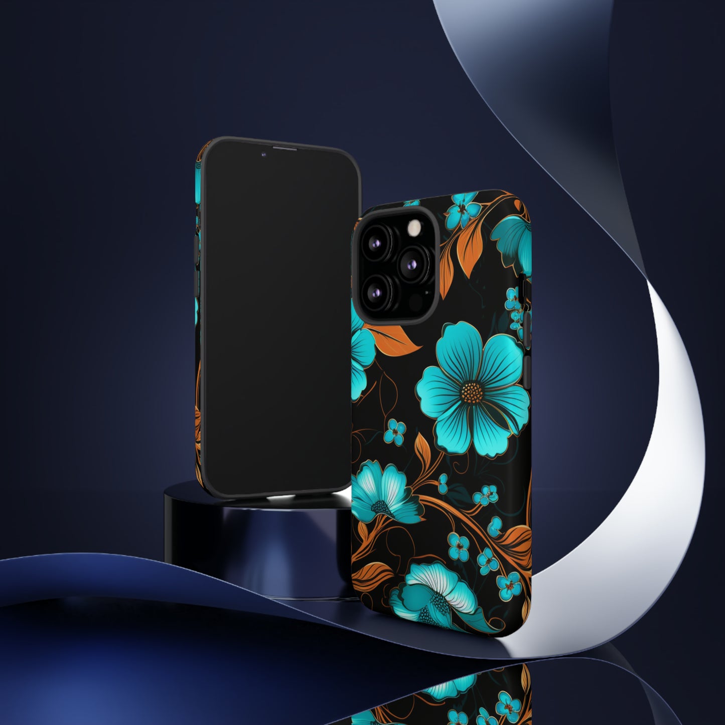 Turquoise Floral phone case