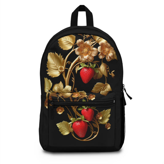 Gold Floral Backpack