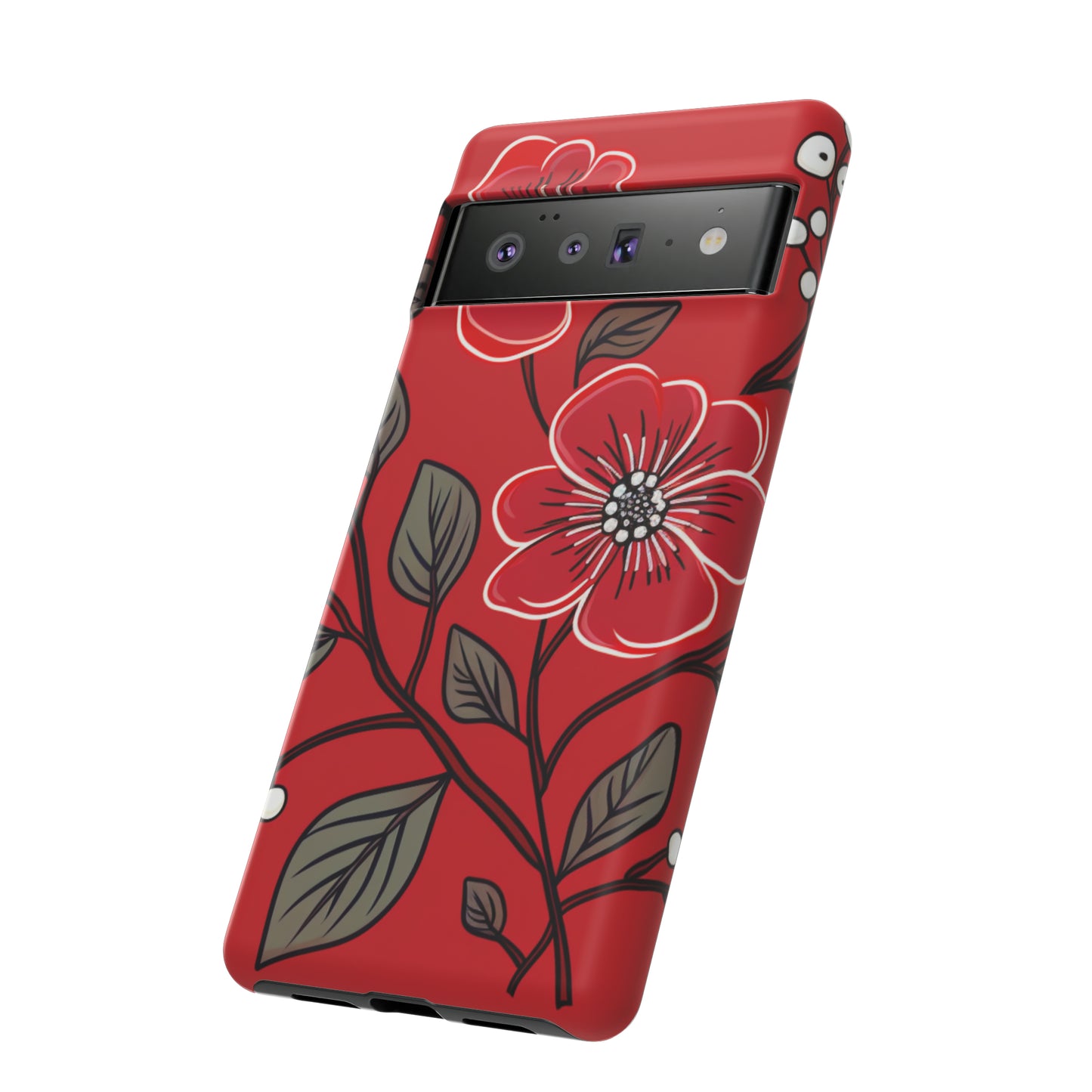 Red Floral phone case