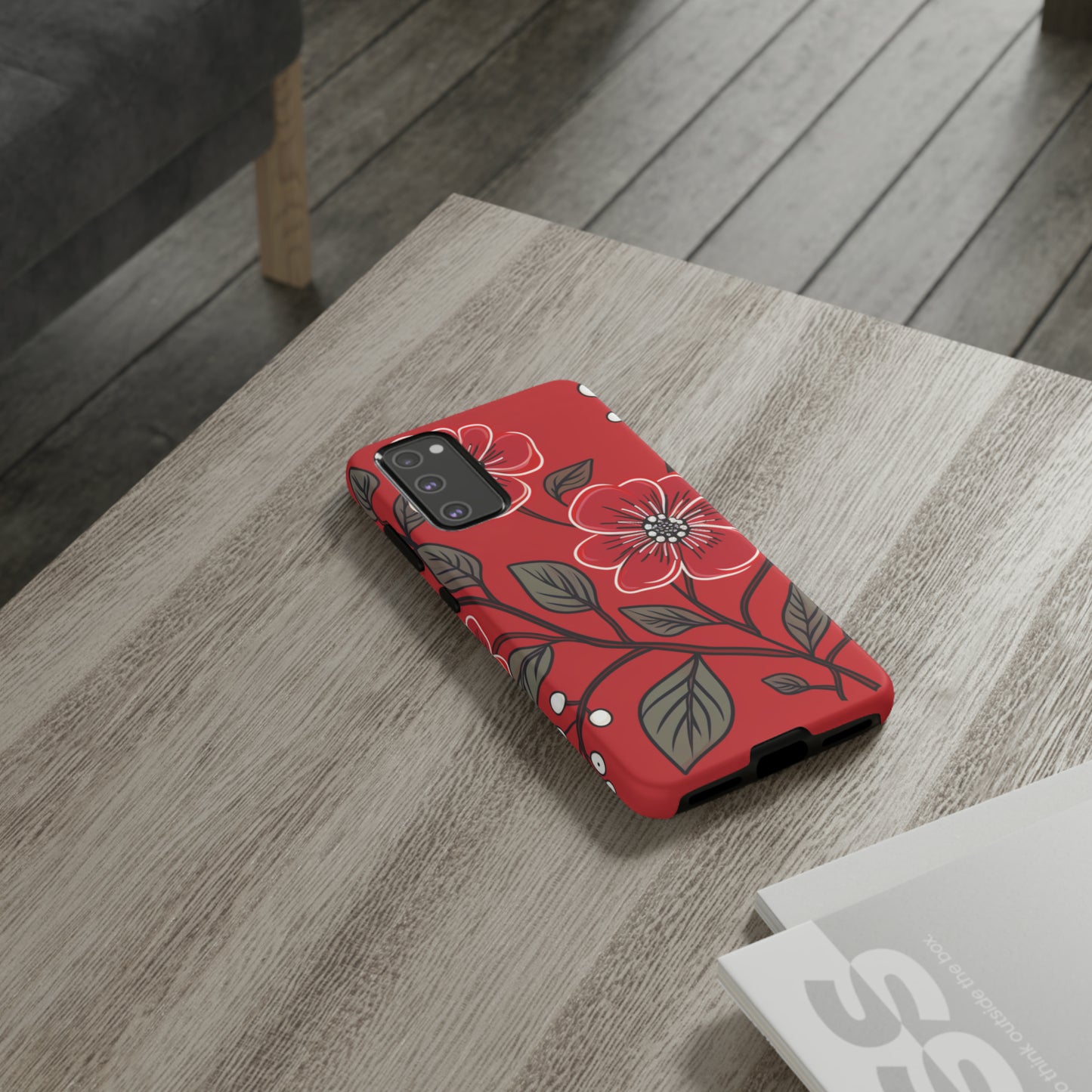 Red Floral phone case