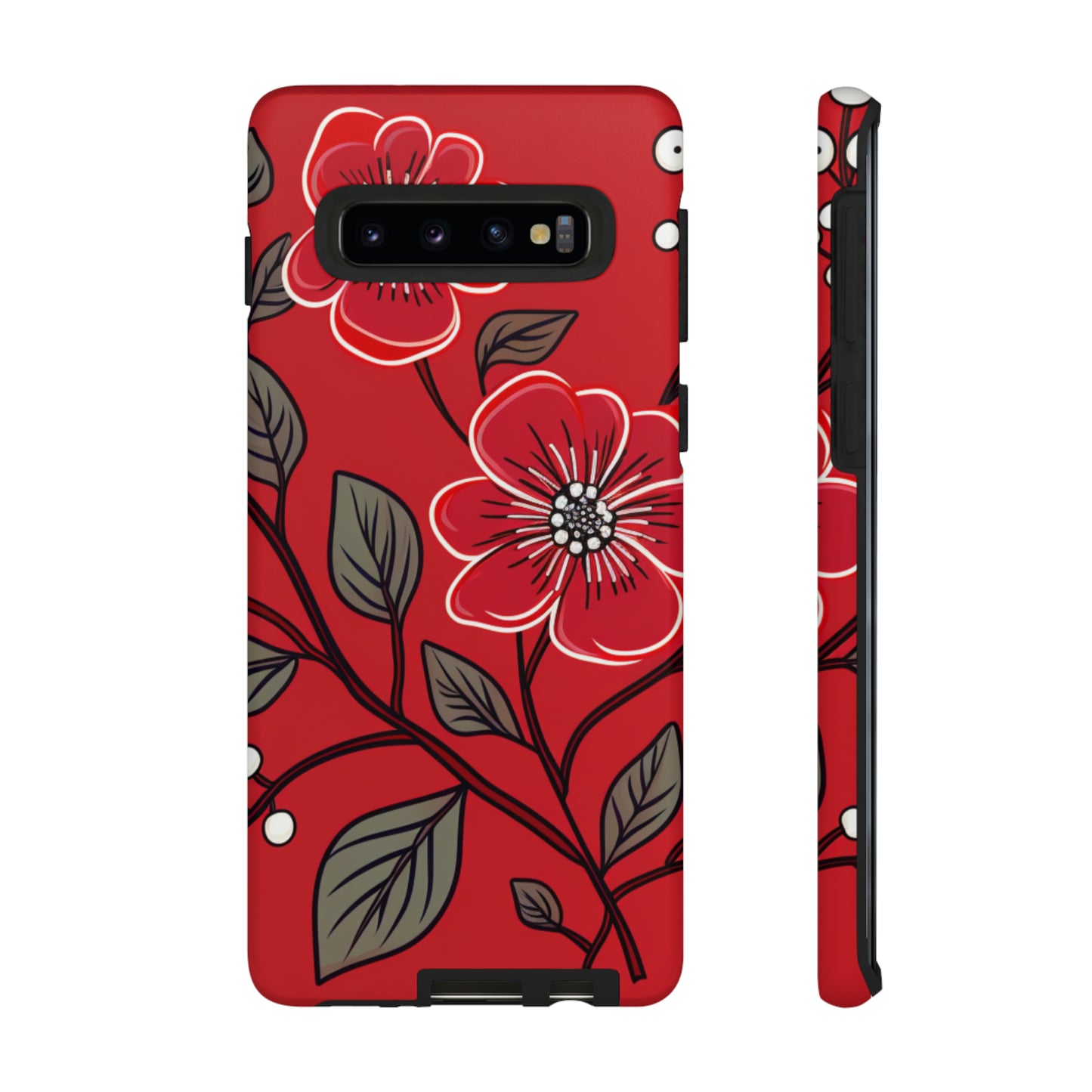 Red Floral phone case