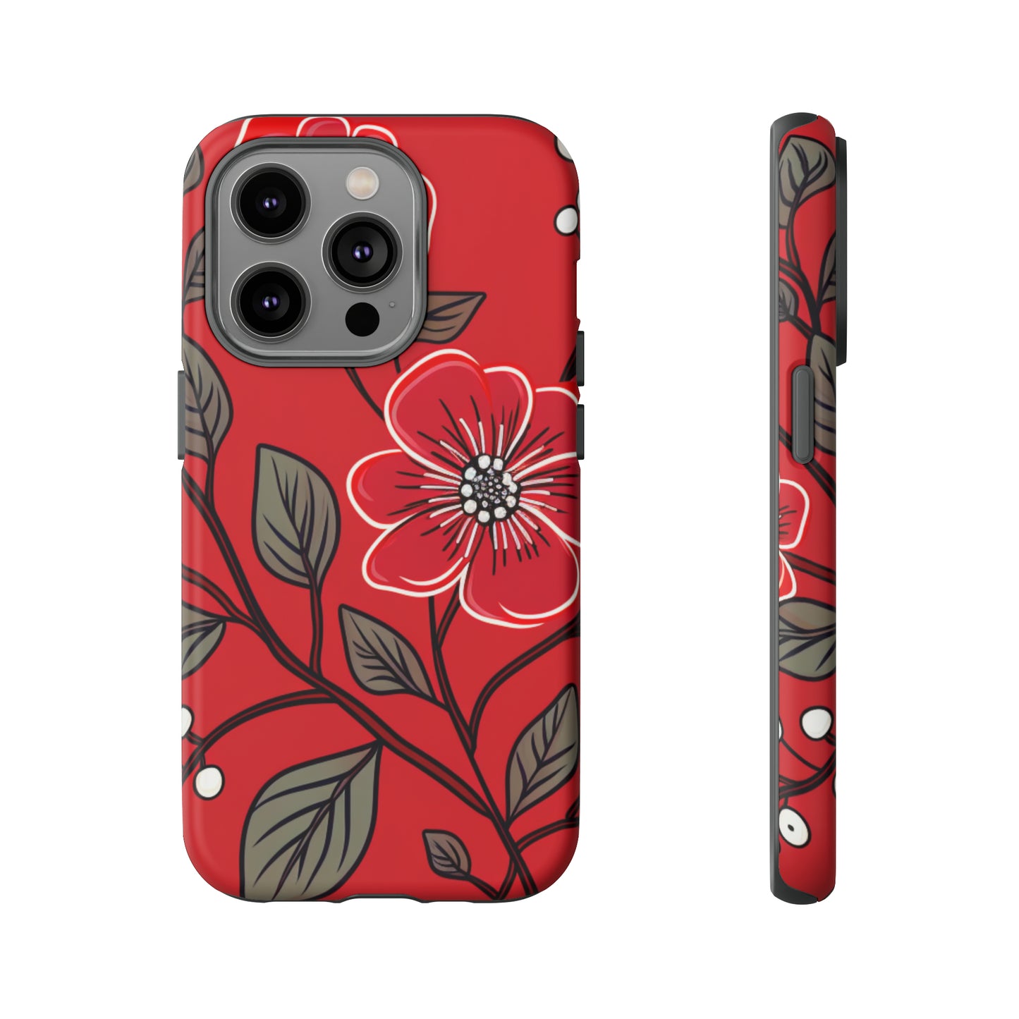 Red Floral phone case