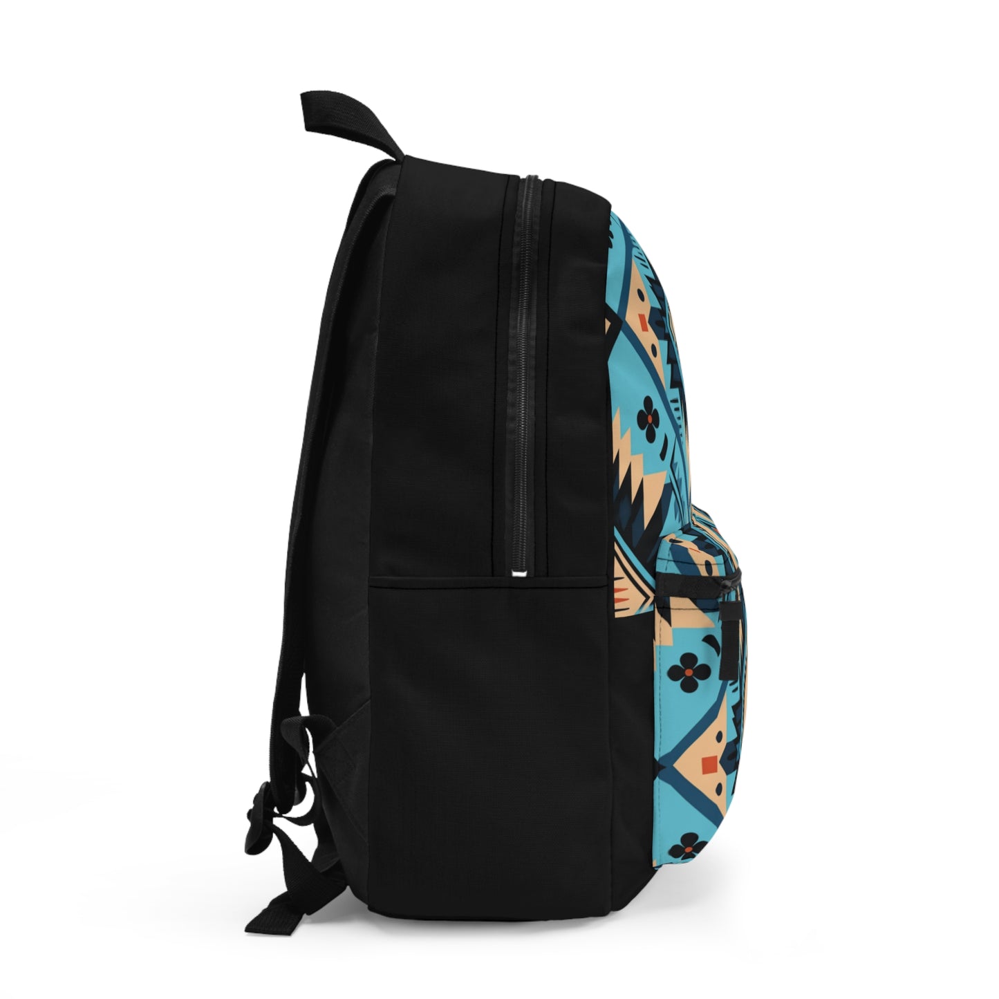 Blue Geometric Backpack