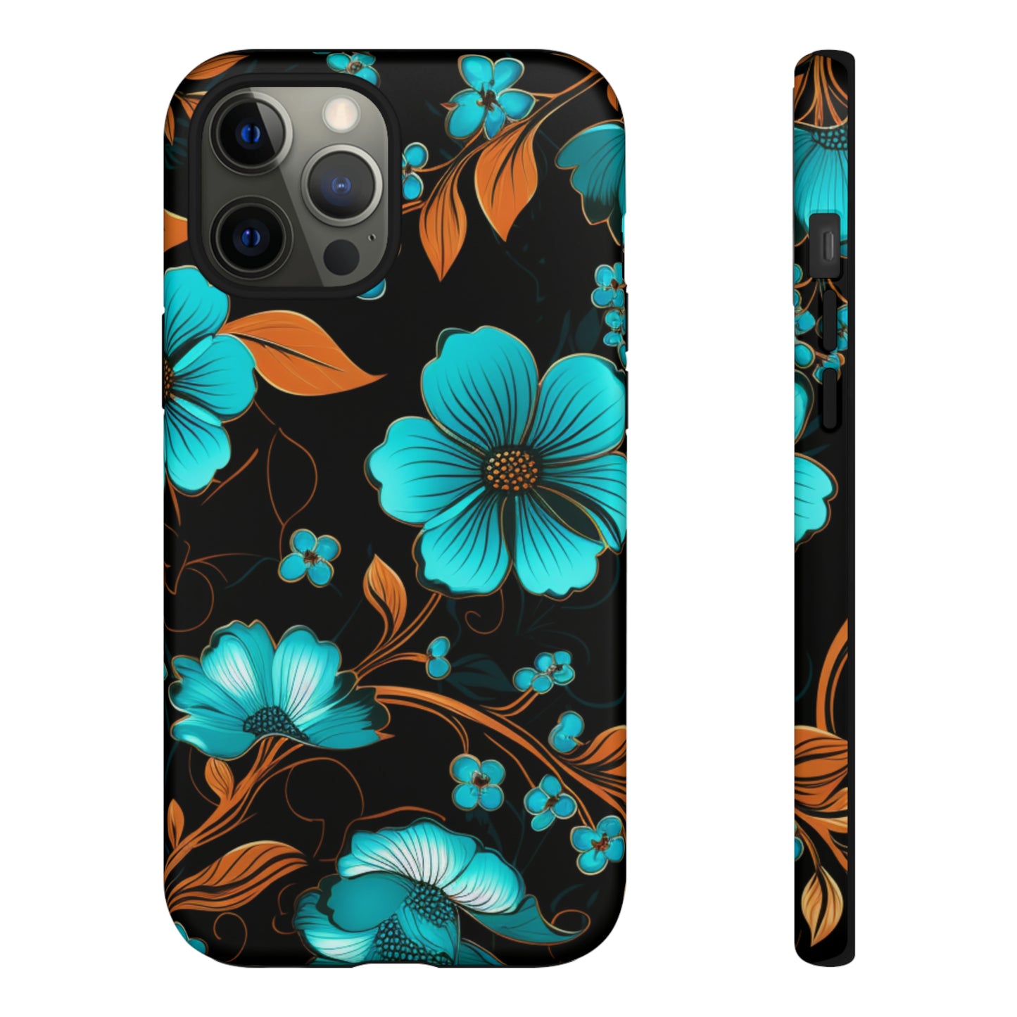 Turquoise Floral phone case