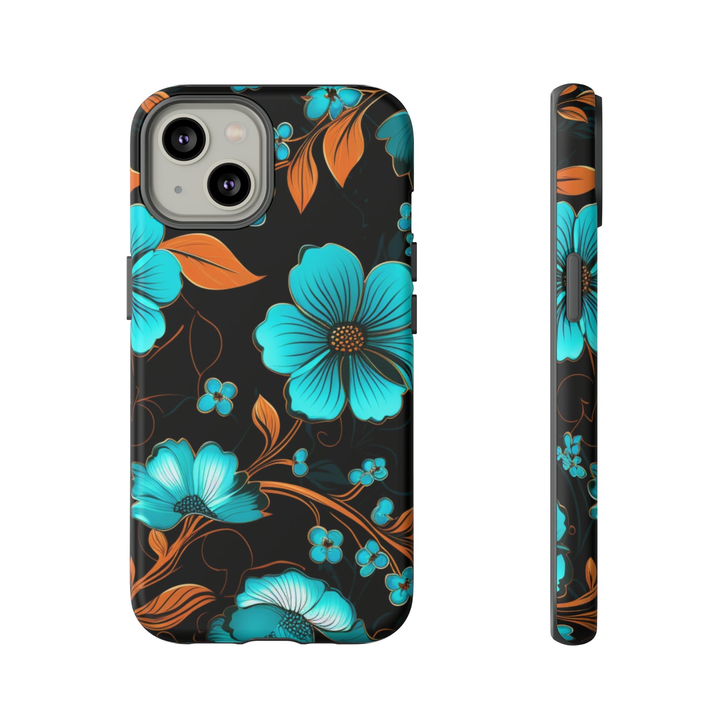 Turquoise Floral phone case