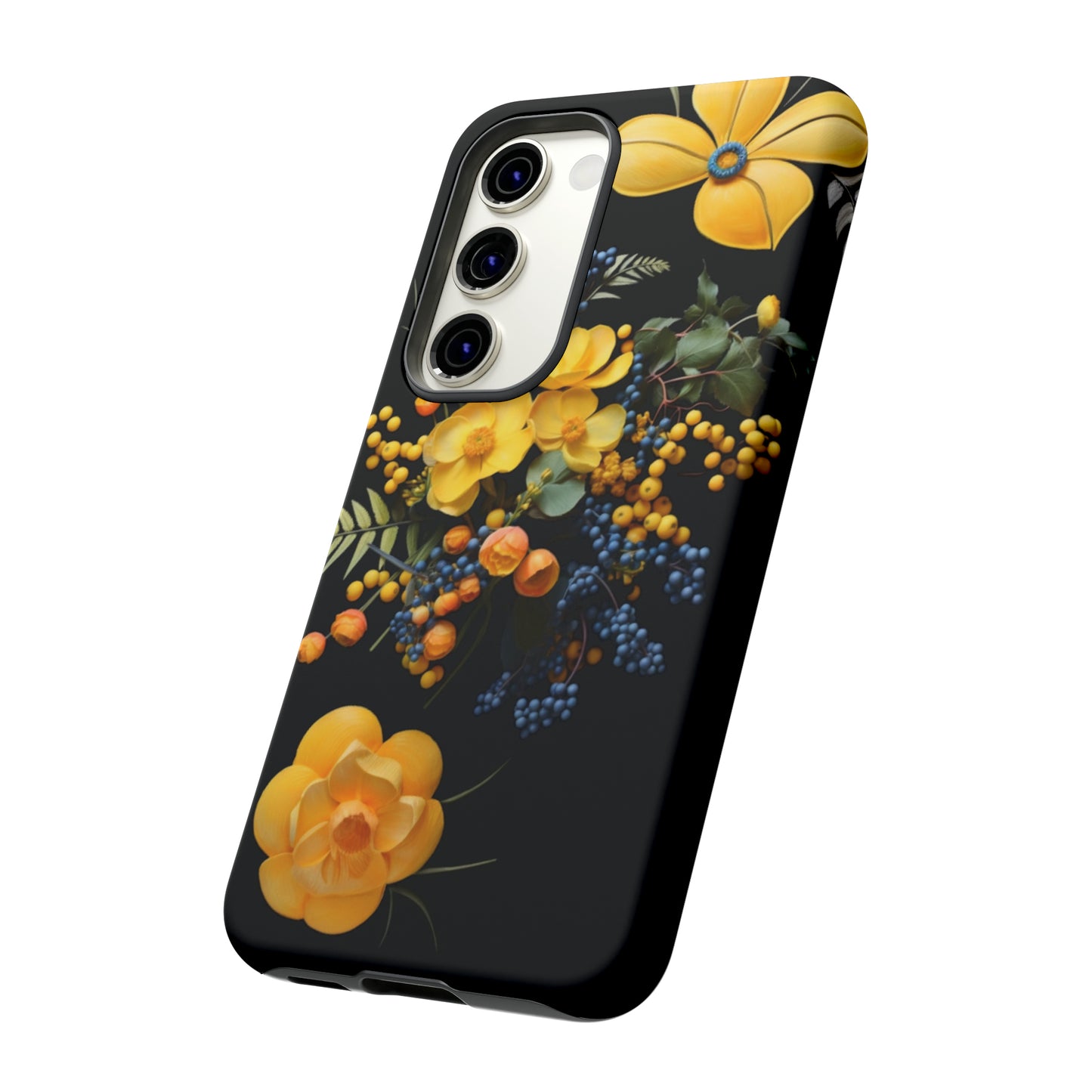 Yellow floral phone case