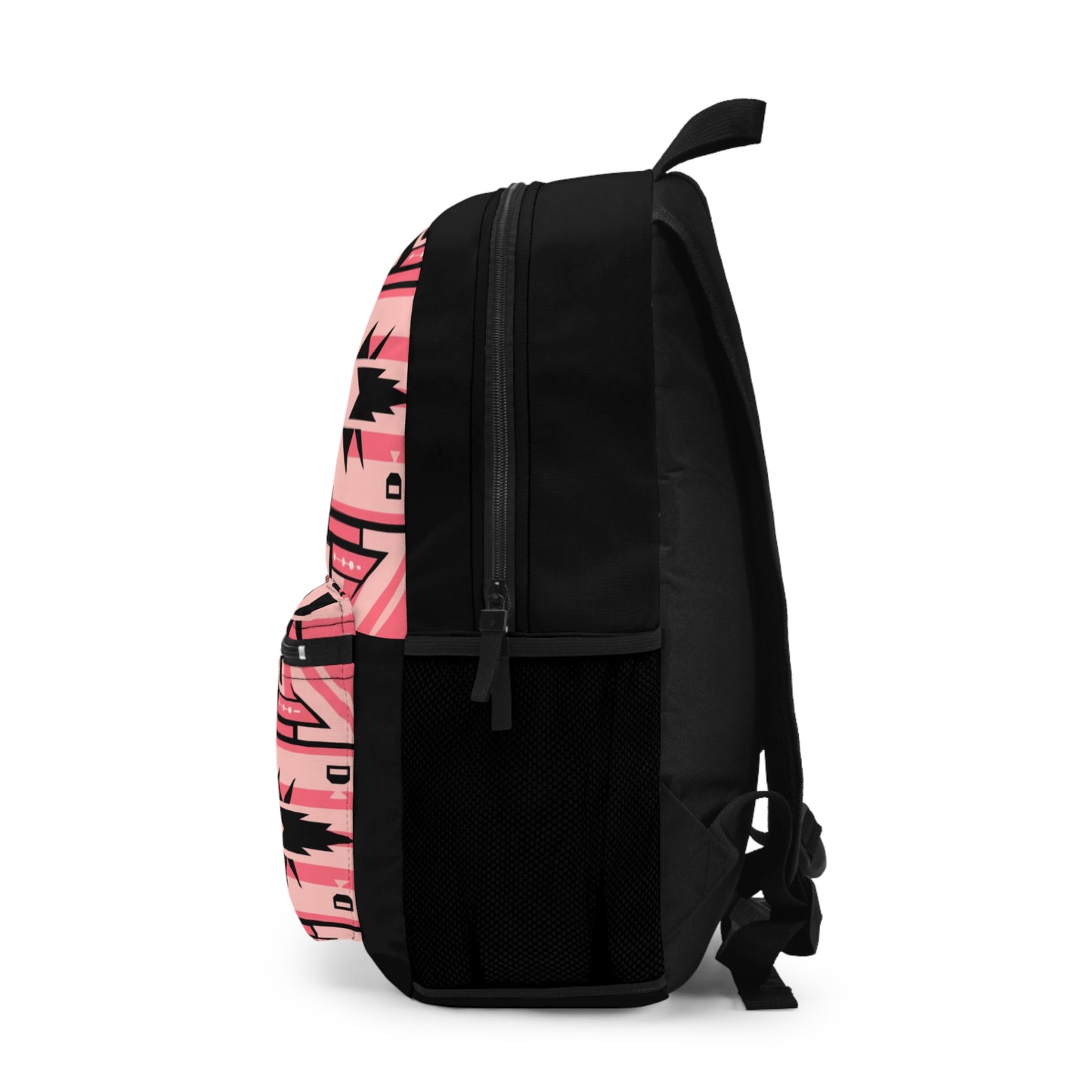 Pink Geometric Backpack