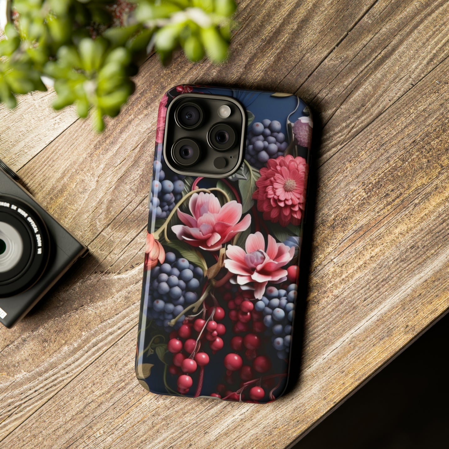 Berries and Floral phone case