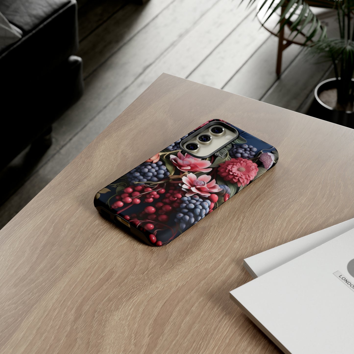 Berries and Floral phone case