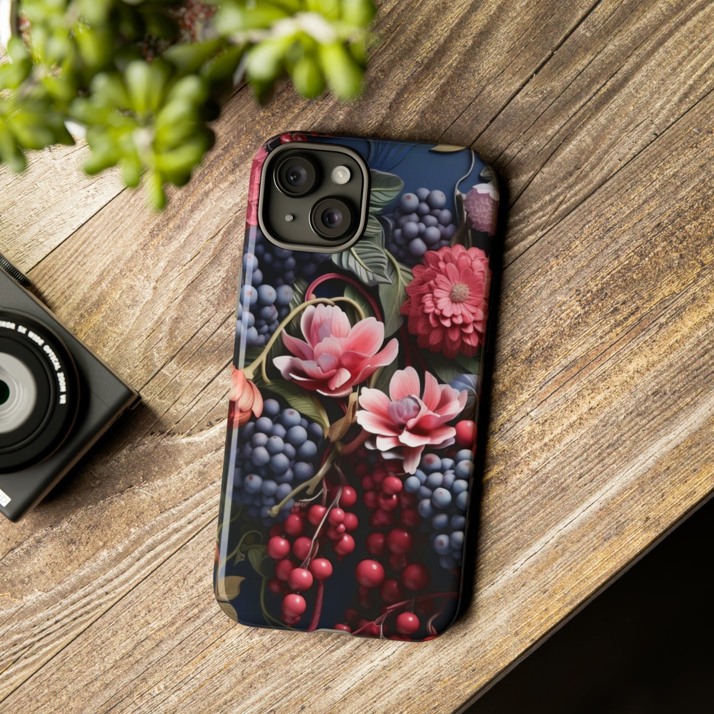 Berries and Floral phone case