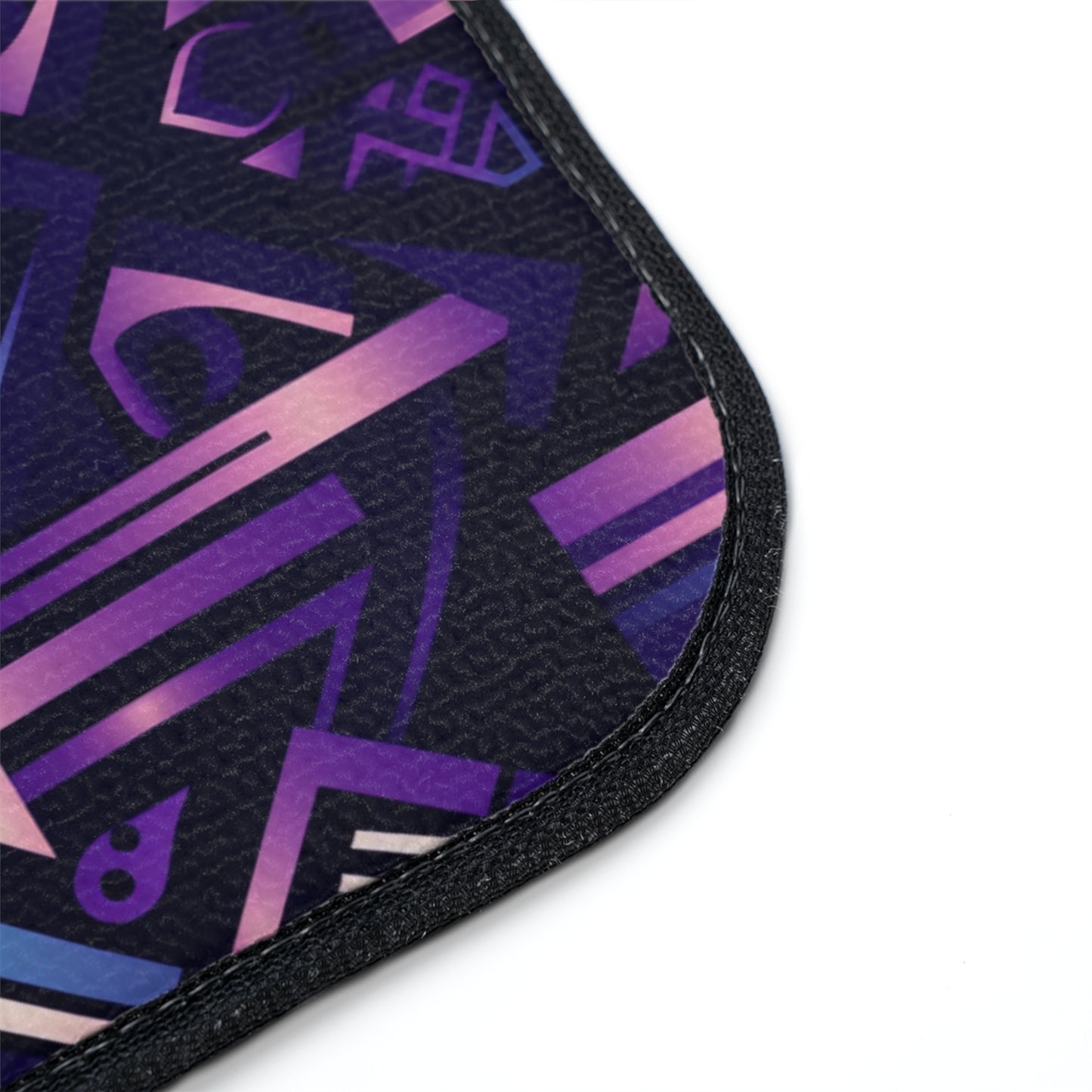 Purple Geometric Floor Mats, 1pc