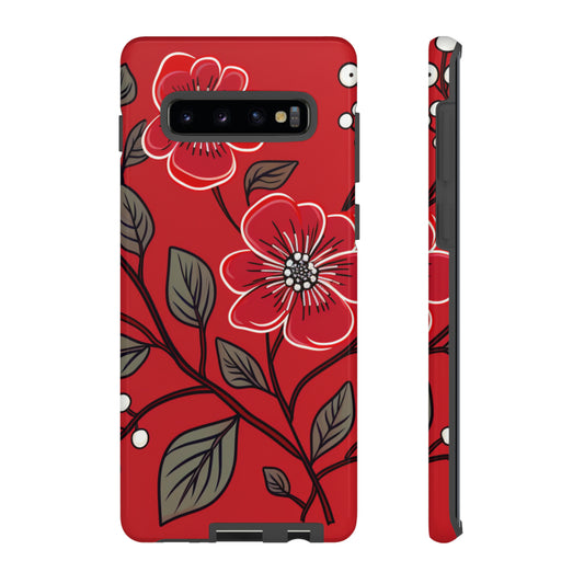 Red Floral phone case