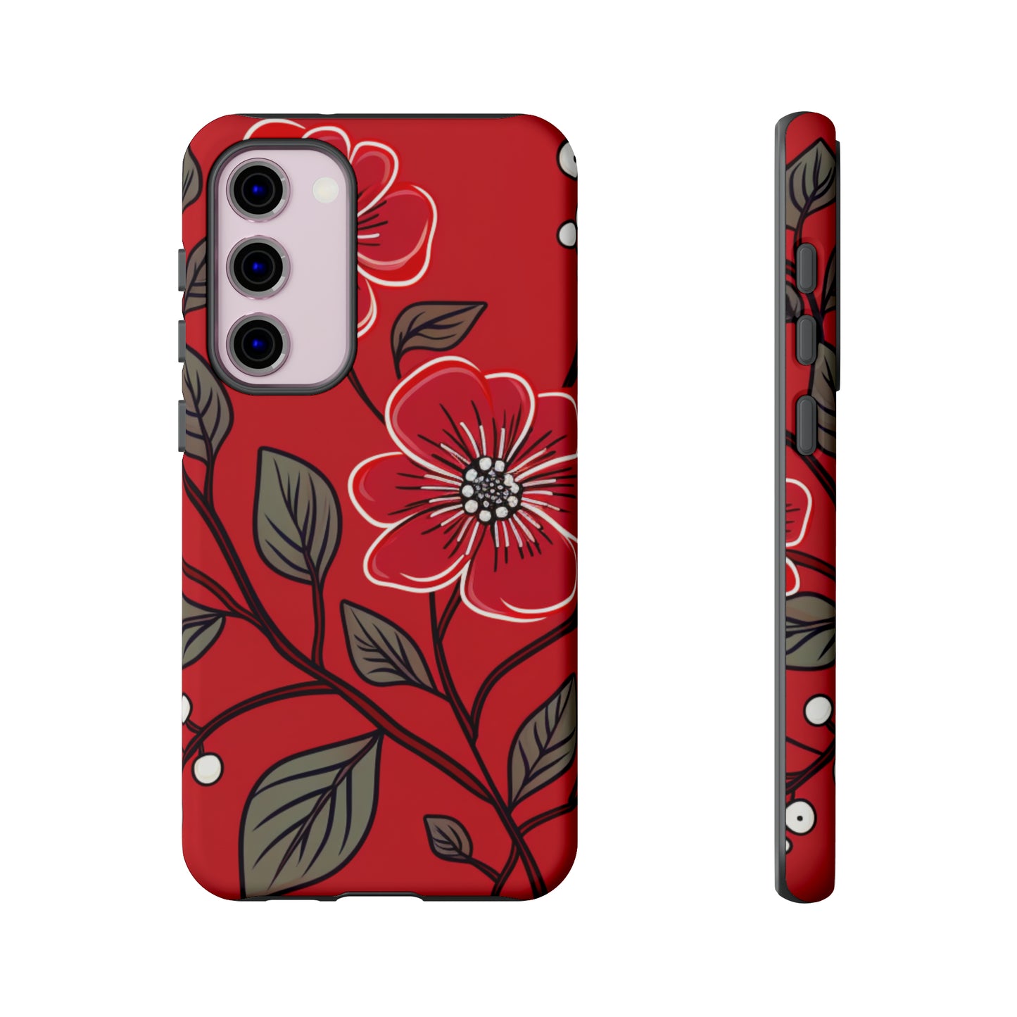 Red Floral phone case