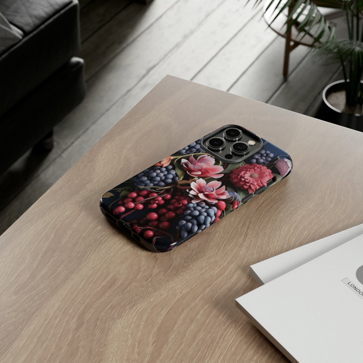 Berries and Floral phone case