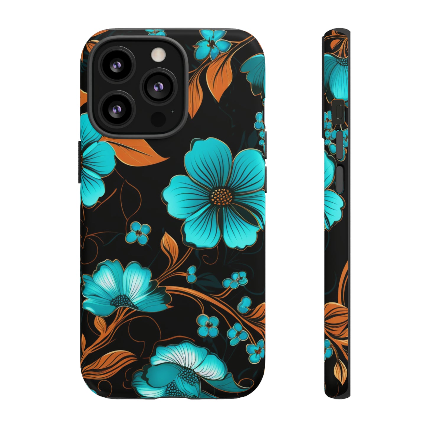 Turquoise Floral phone case