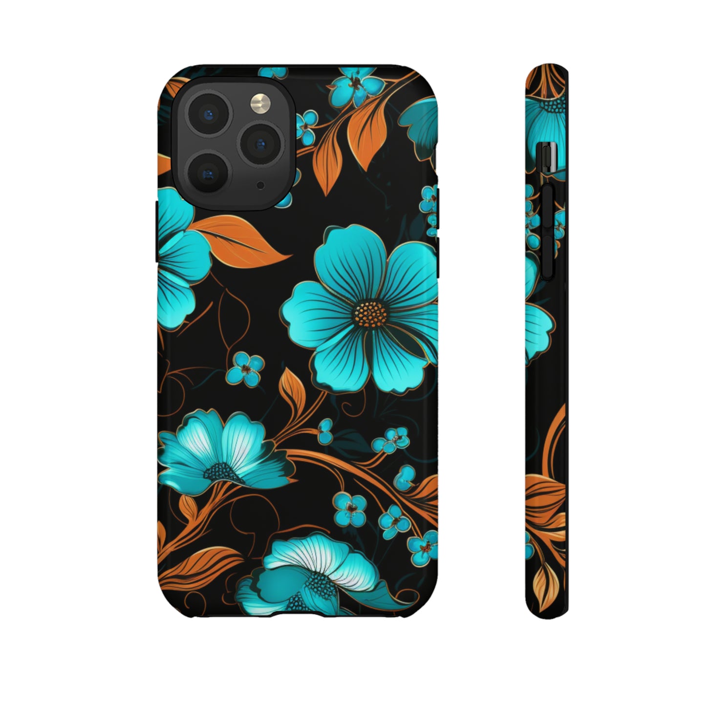 Turquoise Floral phone case