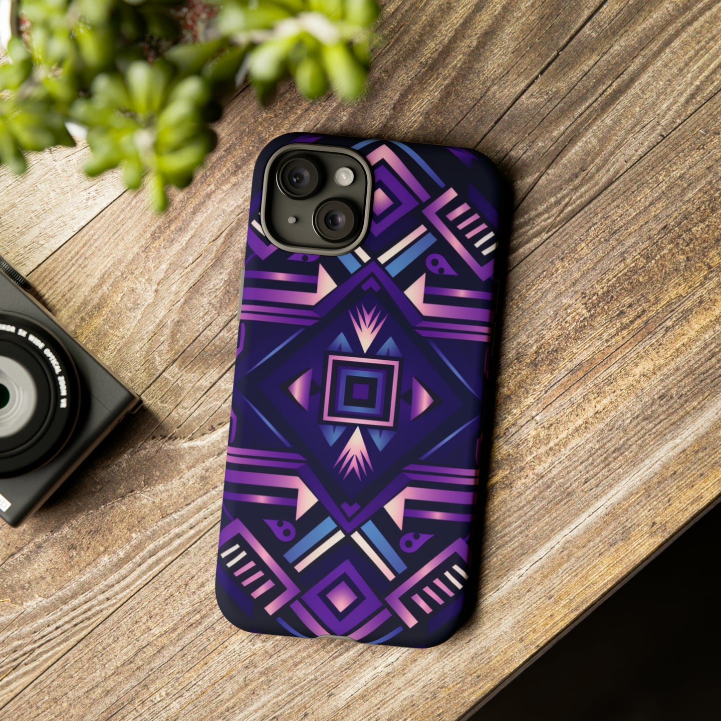 Purple Geometric Phone Case