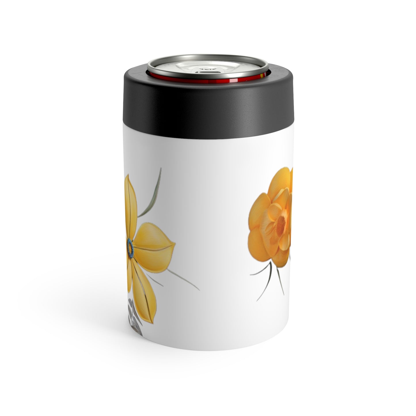 Yellow Floral Can Holder