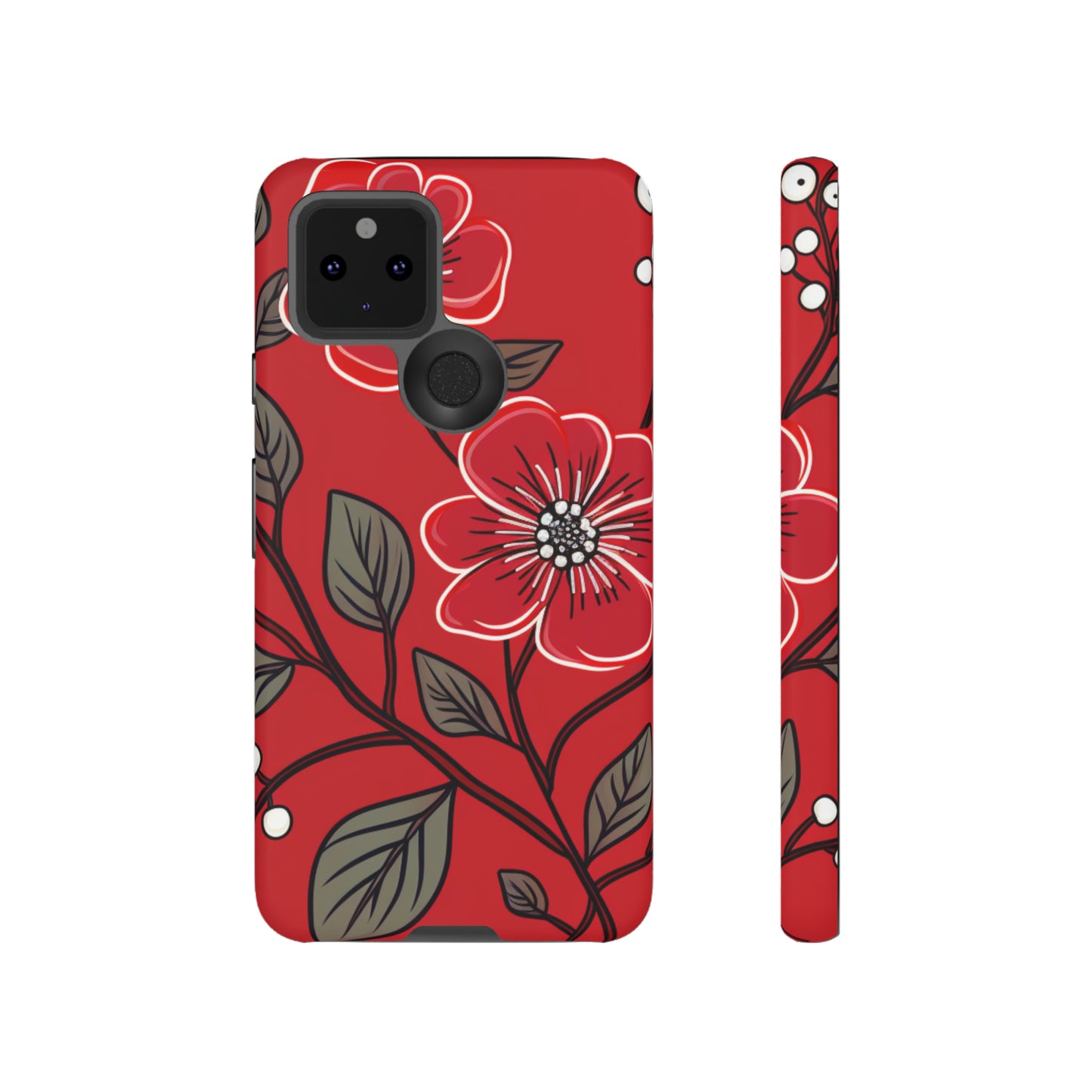 Red Floral phone case