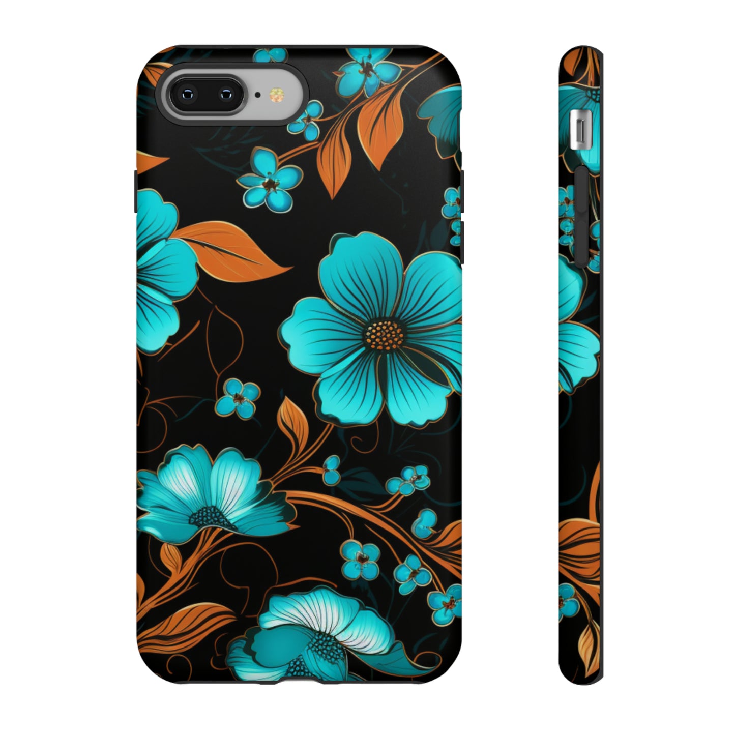 Turquoise Floral phone case