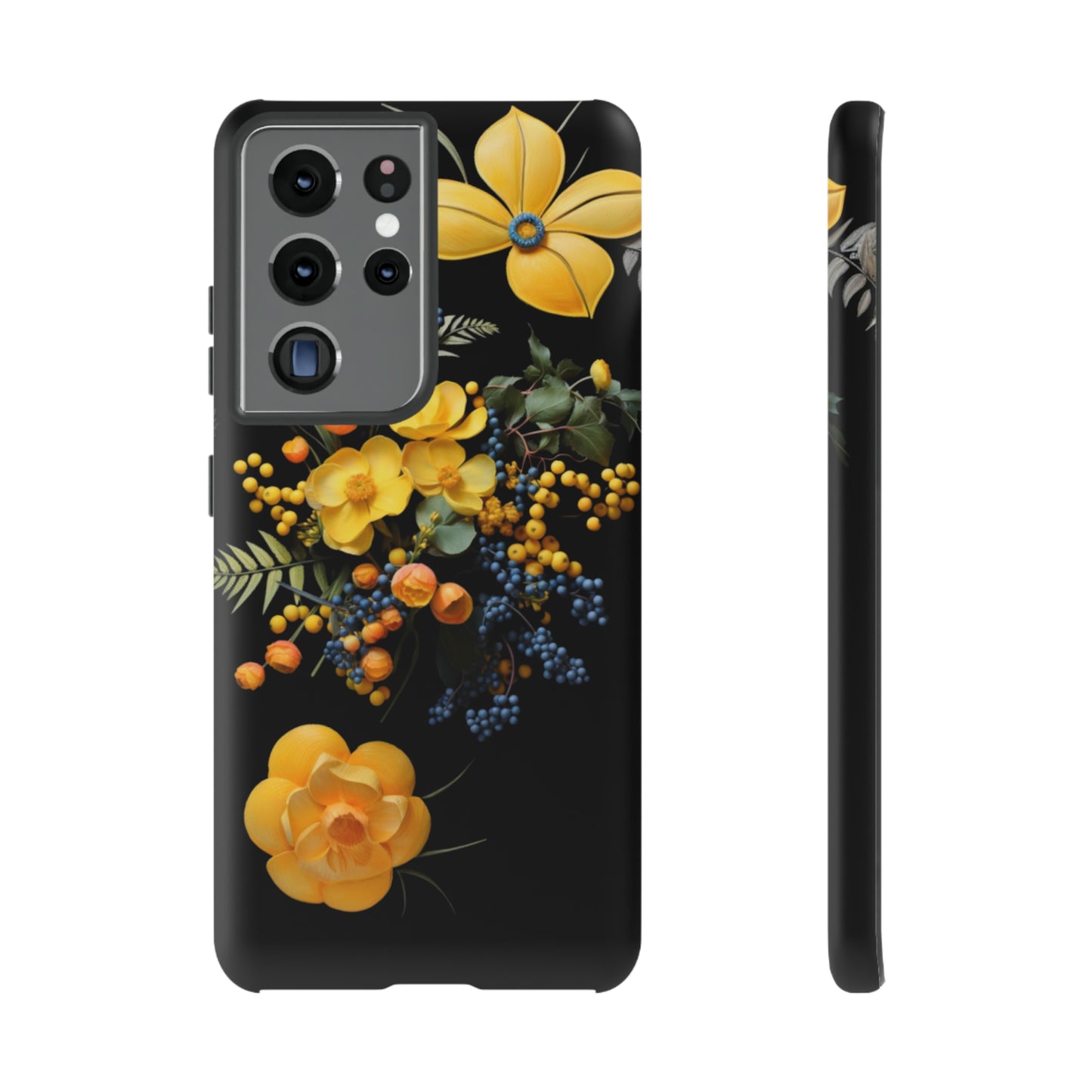 Yellow floral phone case