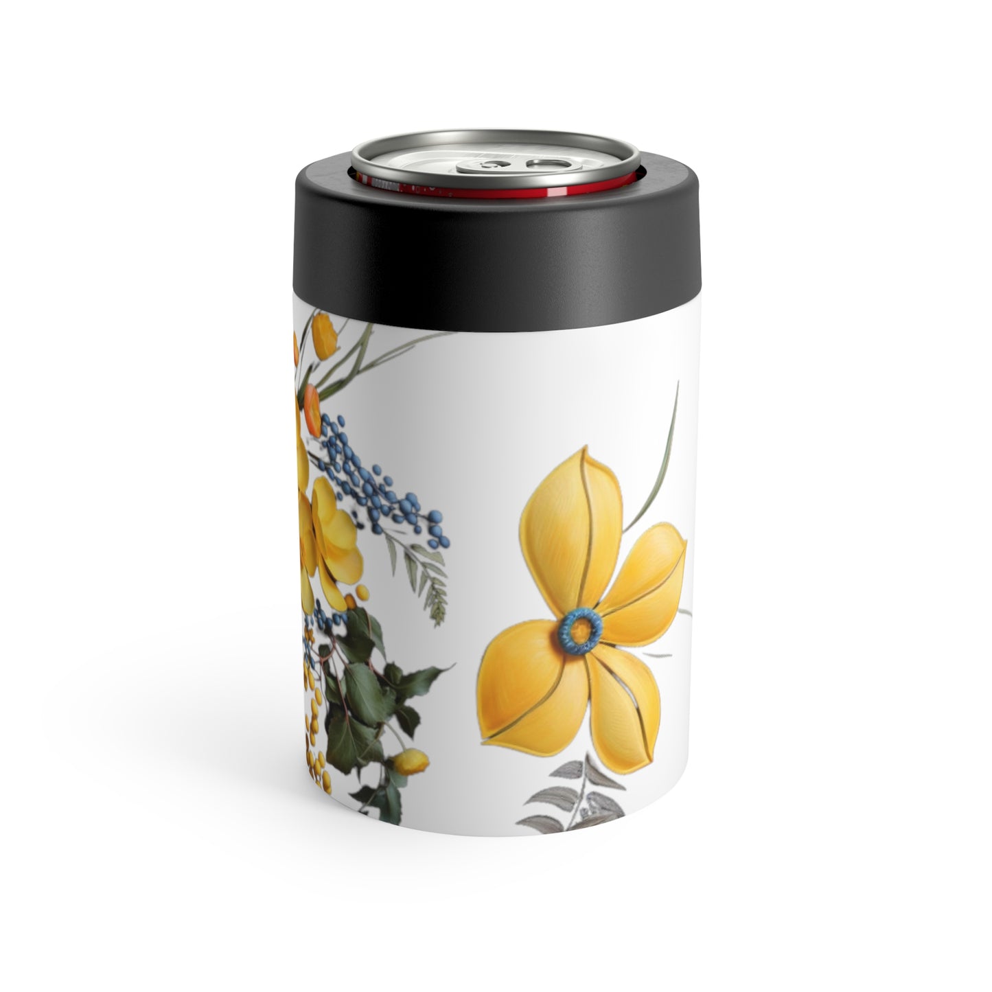 Yellow Floral Can Holder