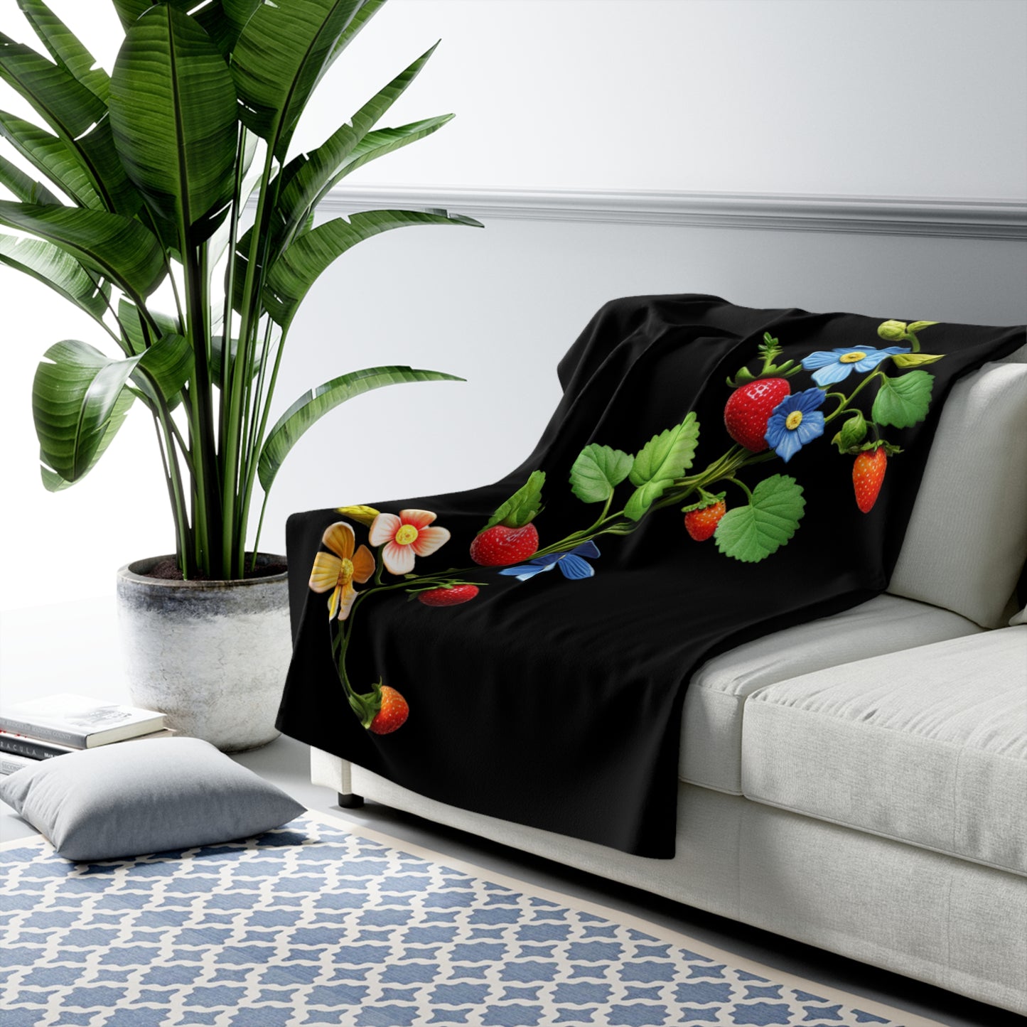 Multicolor Floral 2 Sherpa Fleece Blanket