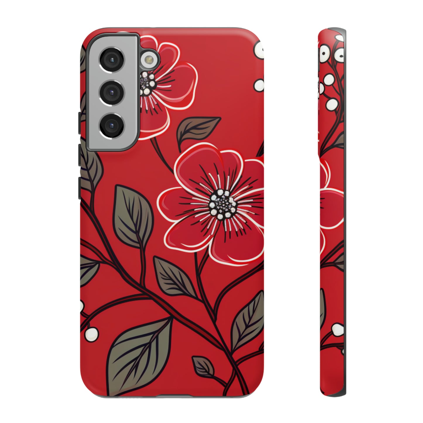 Red Floral phone case